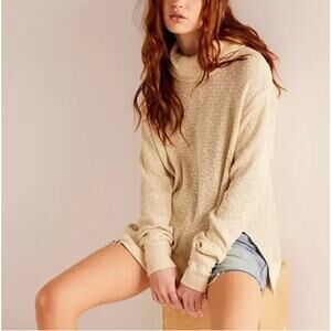 FREE PEOPLE | We The Free Tommy Turtleneck Sweater in Toasted Almond | medium